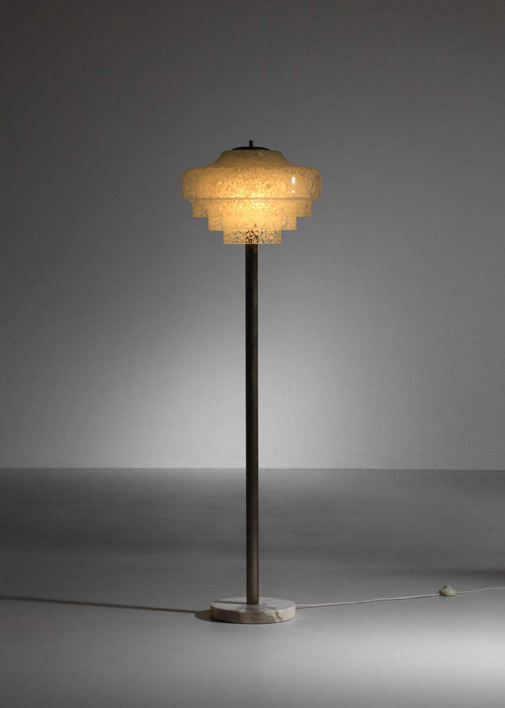 lampadaire italien en verre moucheté attr. à Carlo Nason années 70- I189