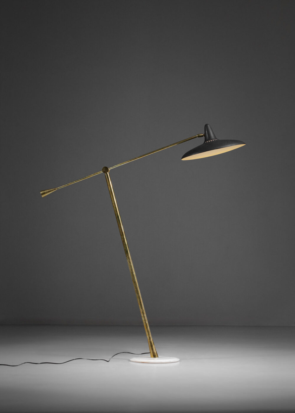 lampadaire italien stilnovo années 50 balancier vintage E402