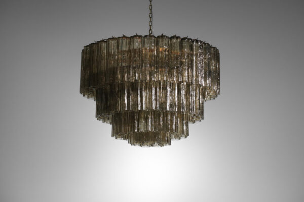 lustre moderne en verre de murano cylindre "Fumato" - EL152