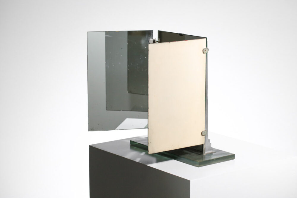 miroir triptyque Brot dalle de verre années 40 / 50 art déco moderniste - G385