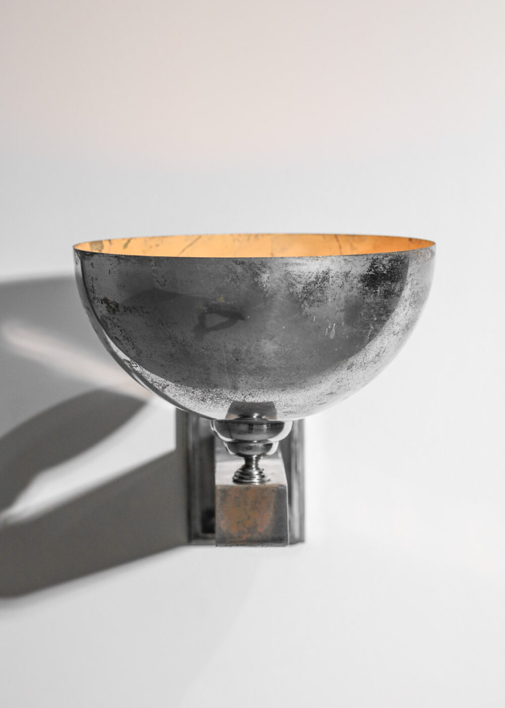 paire d'appliques modernistes laiton chromé années 40 - H497
