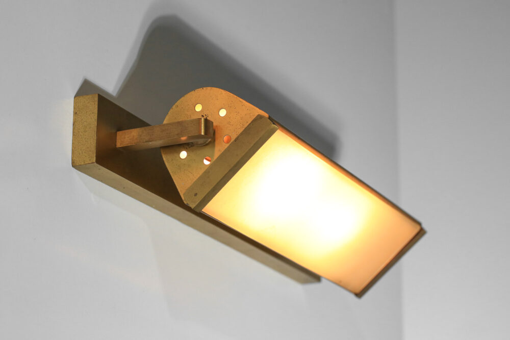 paire d'appliques perzel années 40 art déco en laiton massif