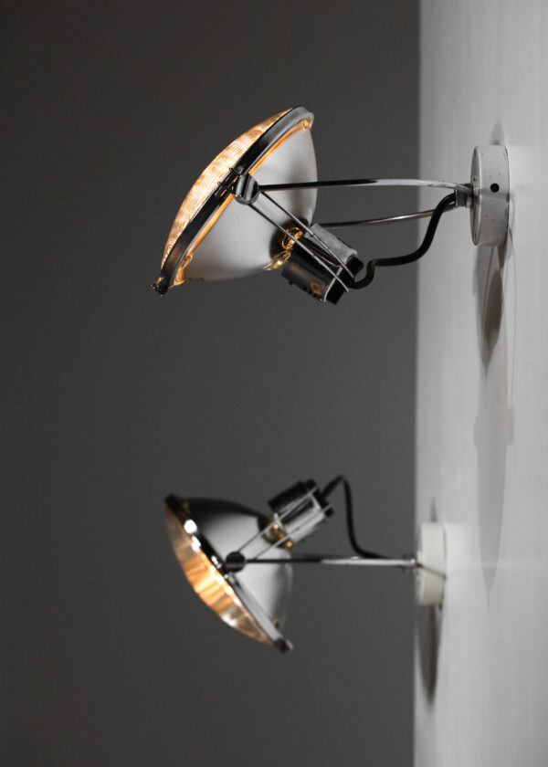 paire d'appliques italiennes années 60 style Achille Castiglioni - G888