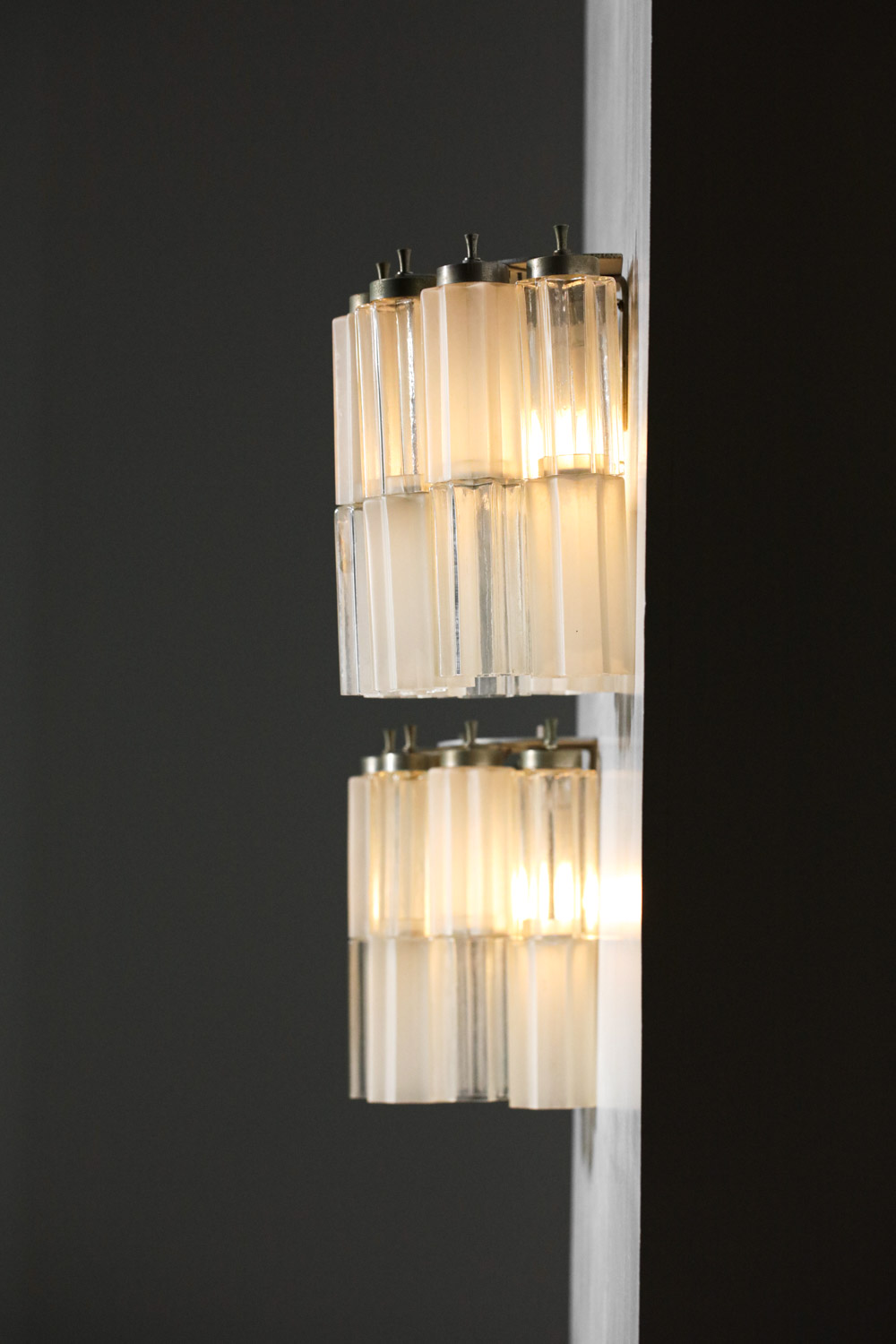 paire d'appliques italiennes verre Murano années 60 - F482
