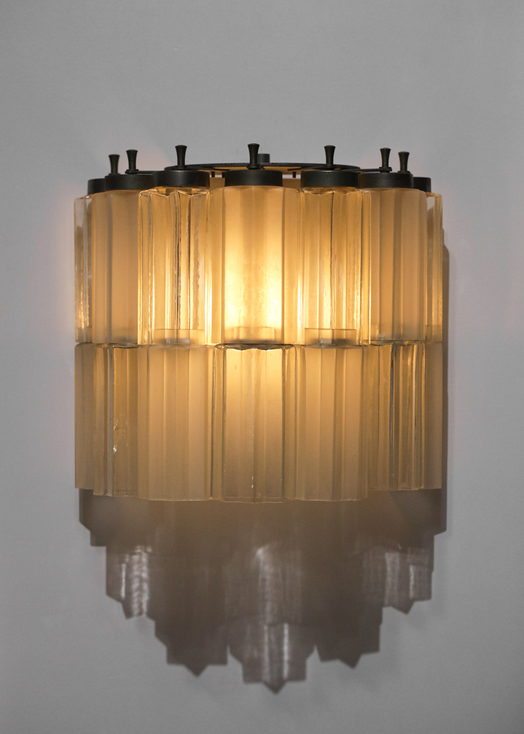 paire d'appliques italiennes verre Murano années 60 - F482