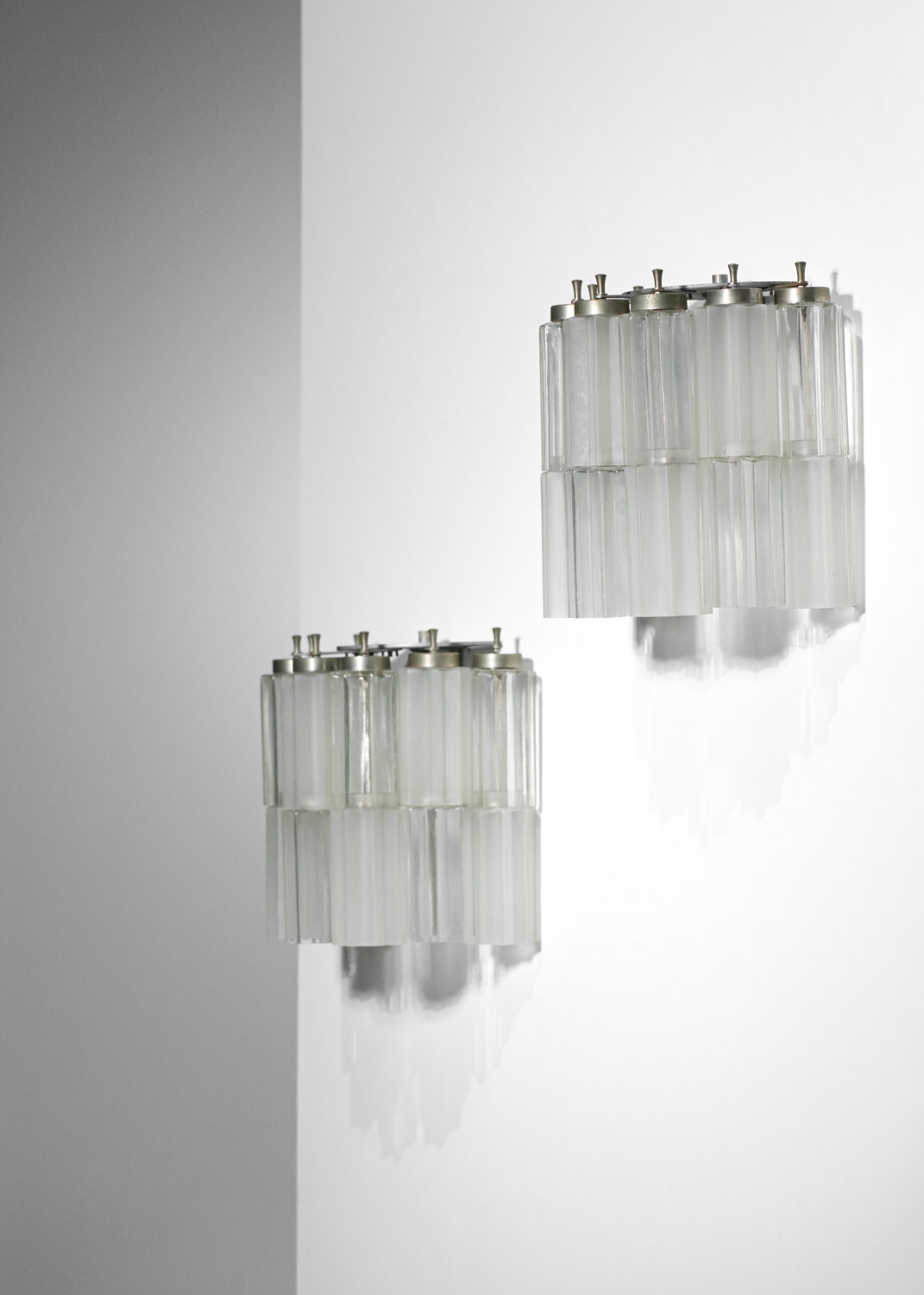 paire d'appliques italiennes verre Murano années 60 - F482