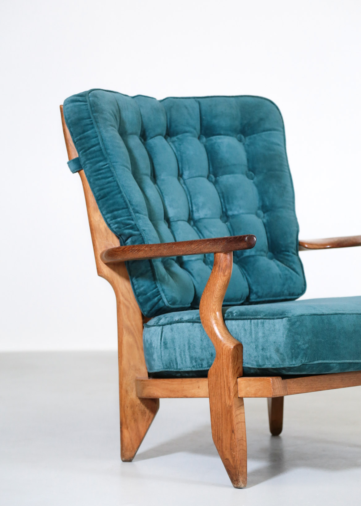 Pair of Guillerme et Chambron Armchairs "Grand Repos", France, 1950s - Image 2