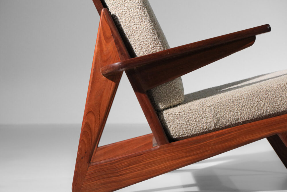 paire de fauteuils brésiliens cannage style Pierre Jeanneret années 60 - G030