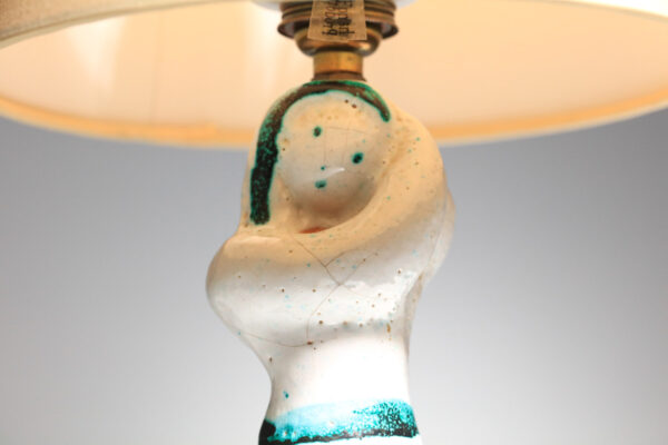 petite lampe en céramique porteuse d'eau dans le style de Georges jouve - I524
