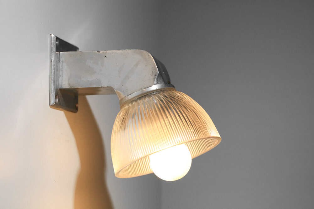 Lot de 3 petites appliques en verre modernistes années 60 - G684