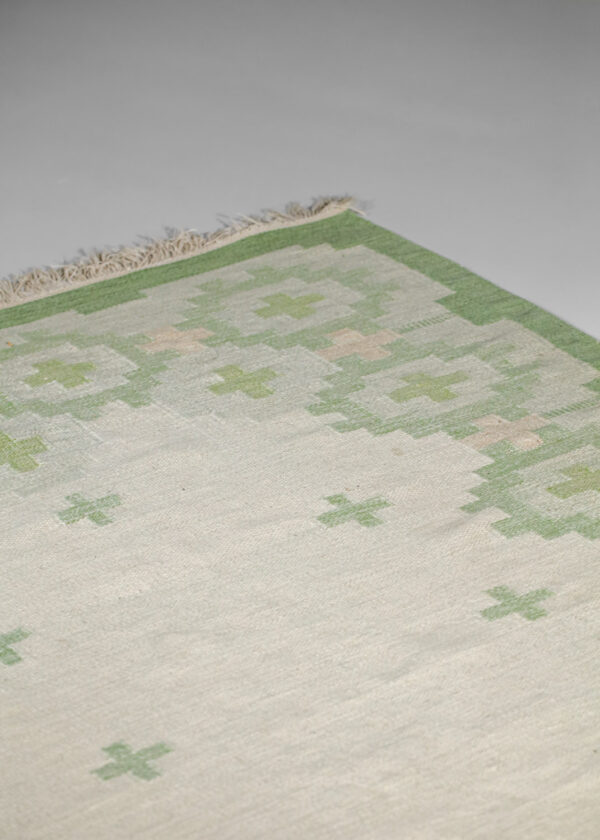 tapis suedois années 60 vert rollakan G782