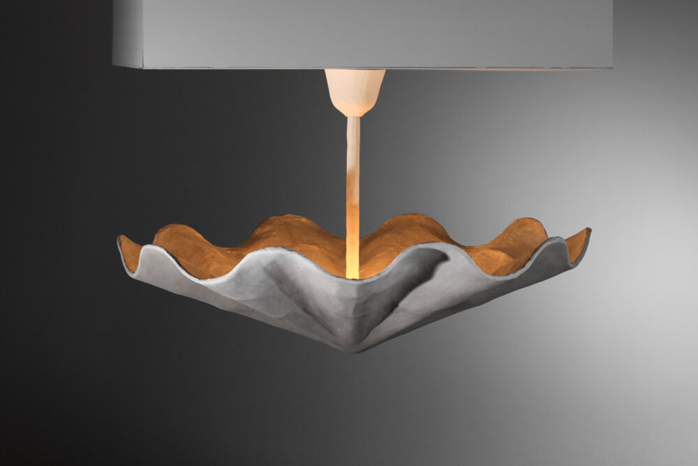 très grande suspension plafonnier en plâtre moderne dans le style de giacometti MM009