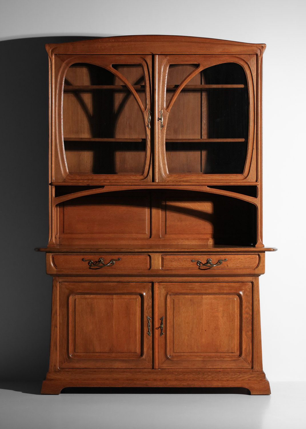 grand buffet double corp art nouveau en chêne attr. Eugène gaillard - J748