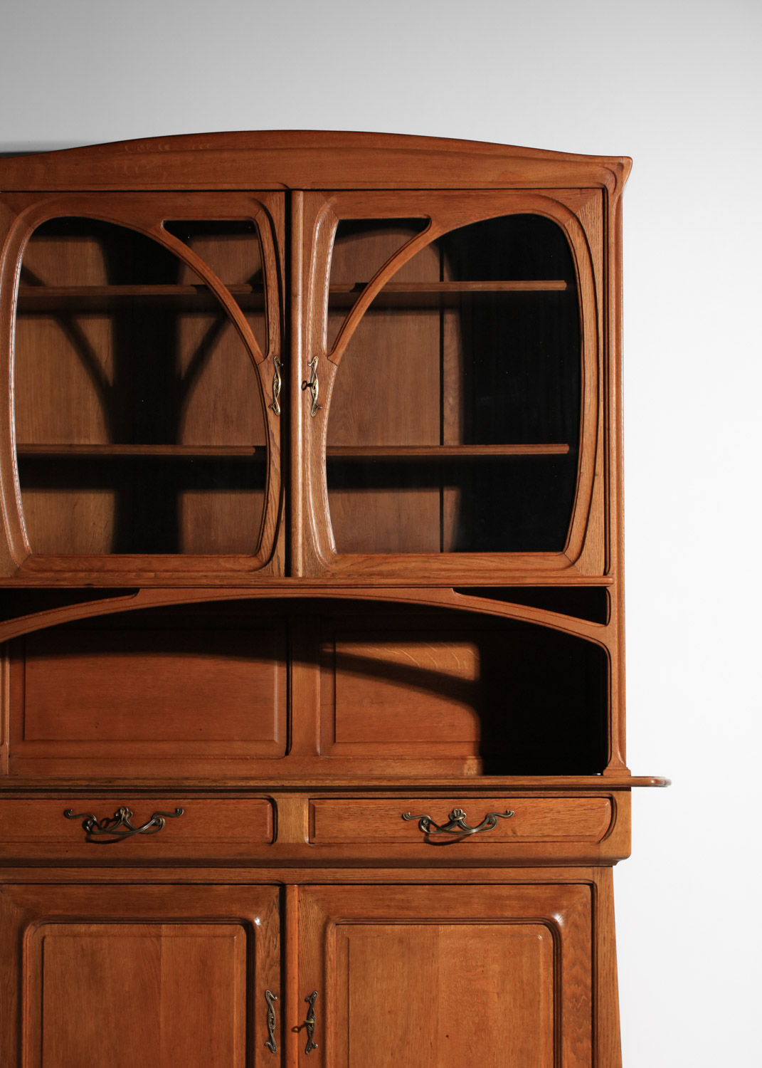 grand buffet double corp art nouveau en chêne attr. Eugène gaillard - J748