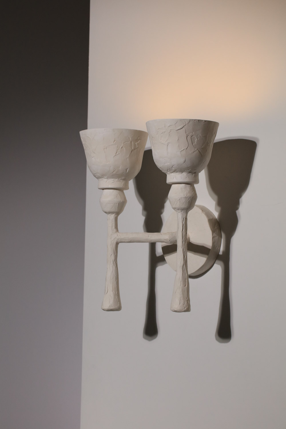 Applique double moderne en plâtre dans le goût de diego giacometti - MM011