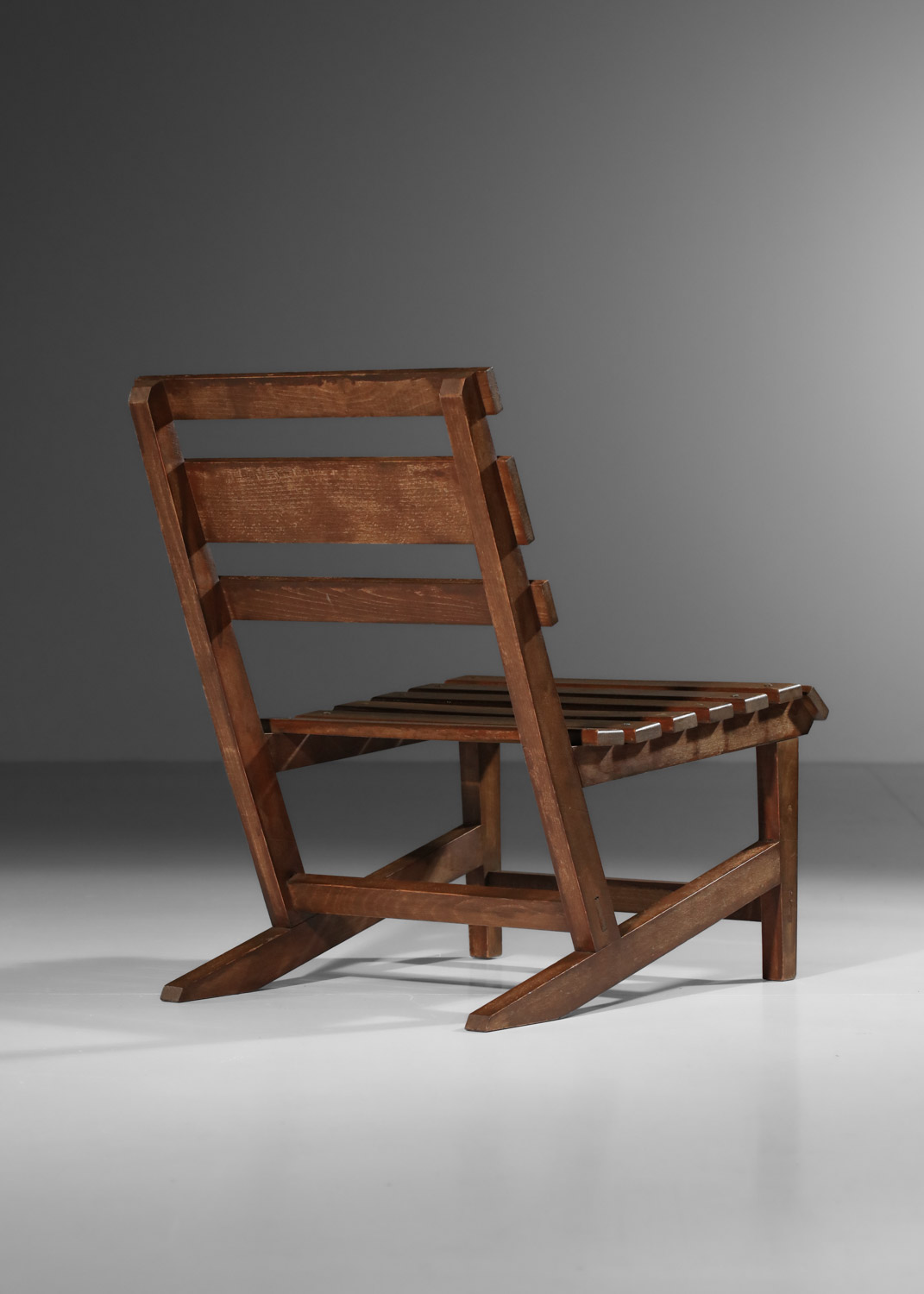 fauteuils chauffeuses en hêtre teinté des années 60 - K134